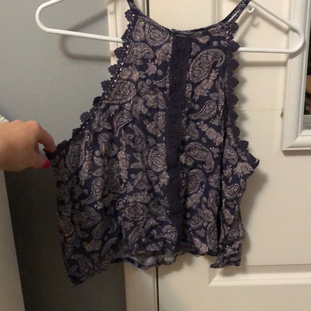 Navy halter top
